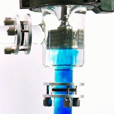 Flow rate determination in a connected system with rotating bed ...