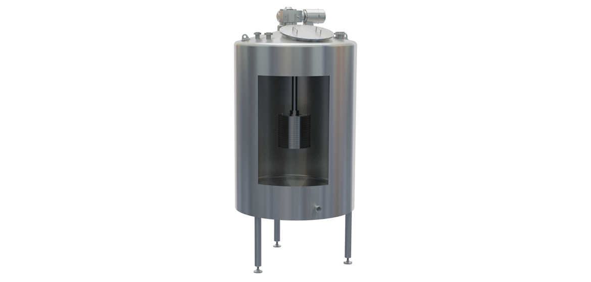 In-tank deployment of large scale rotating bed reactor